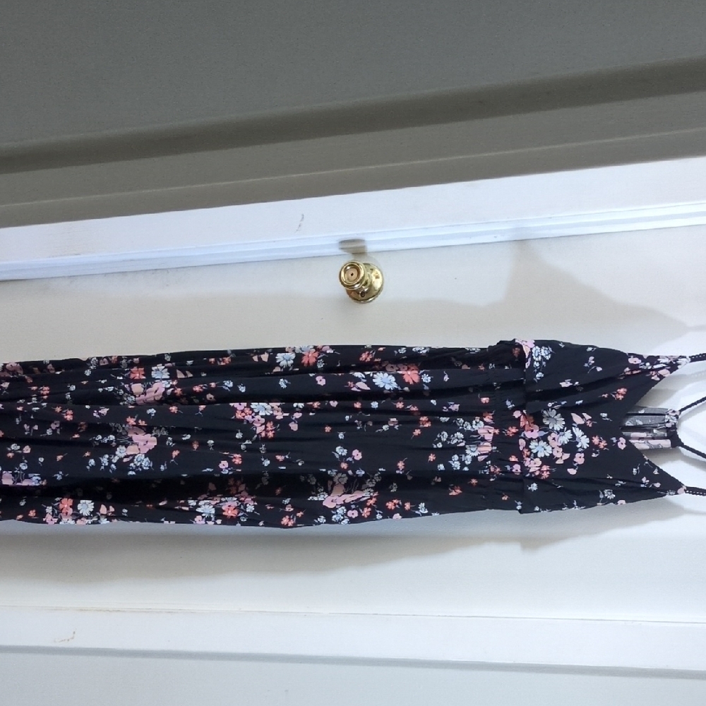 Floral Black Dress